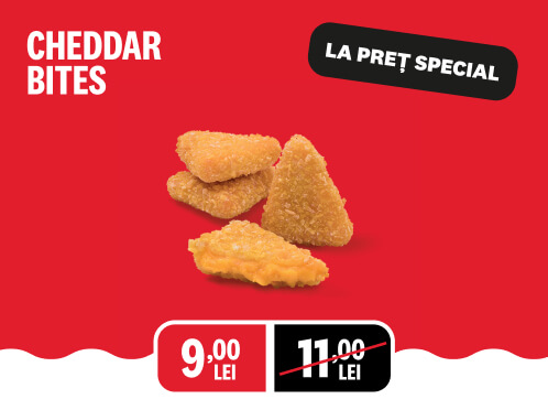 CHEDDAR BITES LA PREȚ SPECIAL
